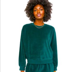 Moonlight Velour Sweatshirt in Pine Needle - NWT Great quality & lovely color💚